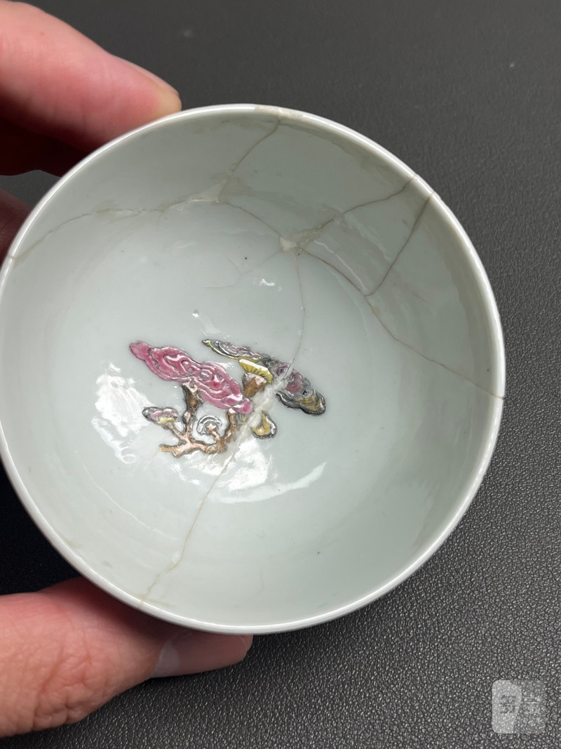 民国或更早  珐琅彩灵芝杯 - 图9